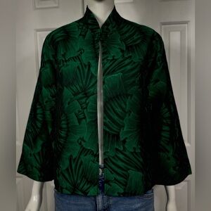 Caroline rose Elegant Green embroidered Women's Jacket K-31